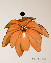 Wild Lotus Ceiling Lamp | Organic Bohemian Pendant Lightt | Rattan Hanging lamp for Living Room