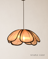 Golden Organza Ceiling Lamp | Luxury Elegant Pendant Lightt | Rattan Hanging lamp for Living Room