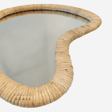 Amoeba Organic Shape Rattan Handcrafted Mirror - Staple East