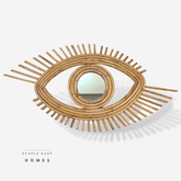 Magnificent Evil Eye Rattan and Cane Mirror - Staple East