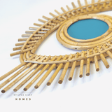 Magnificent Evil Eye Rattan and Cane Mirror - Staple East