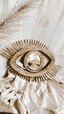 Magnificent Evil Eye Rattan and Cane Mirror - Staple East
