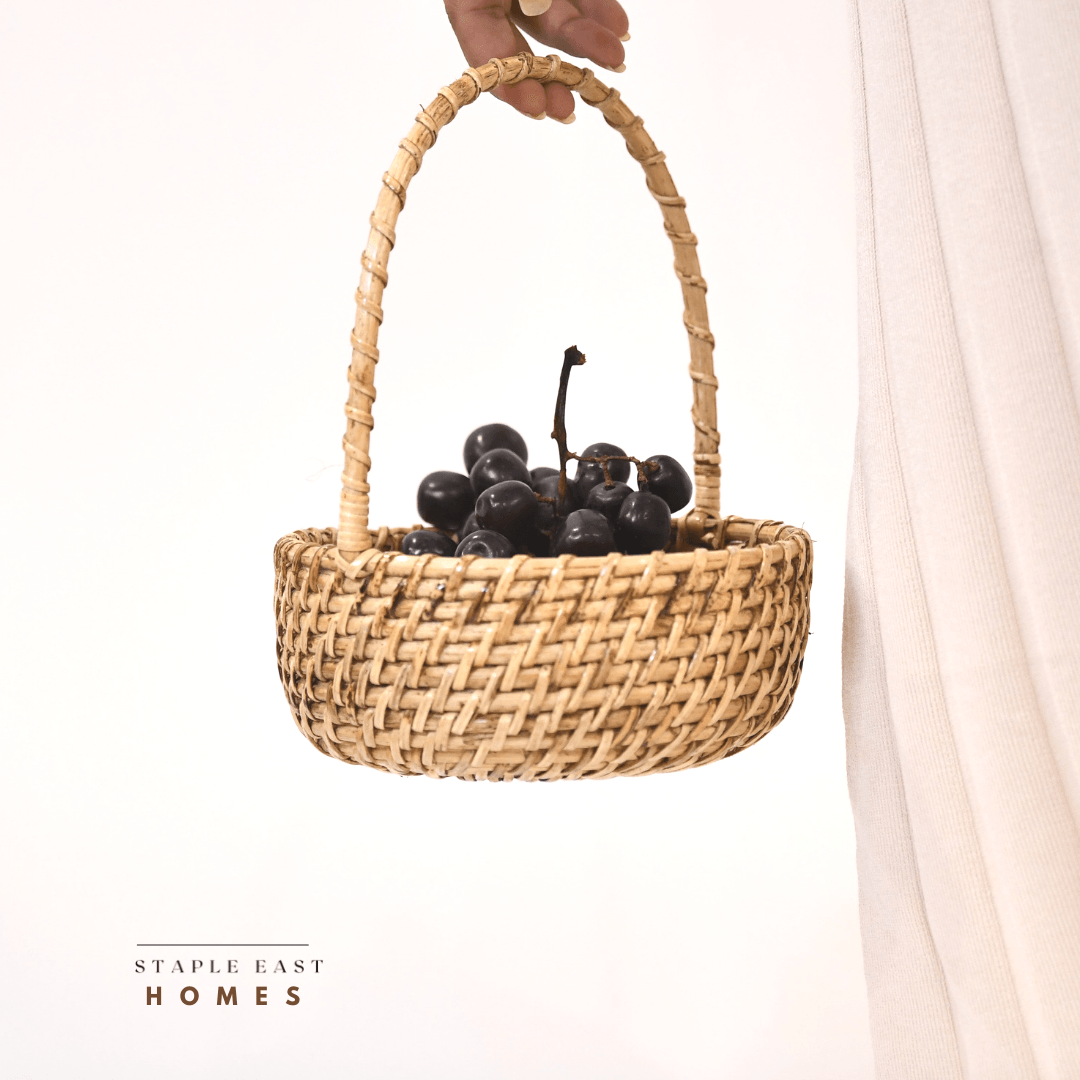 Rattan Basket with Handles - Staple East