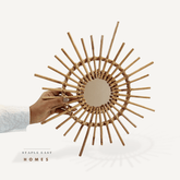 Sunburst XS Rattan Mirror - Staple East