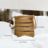 Rattan basket and rattan planter rattan storage rattan decor