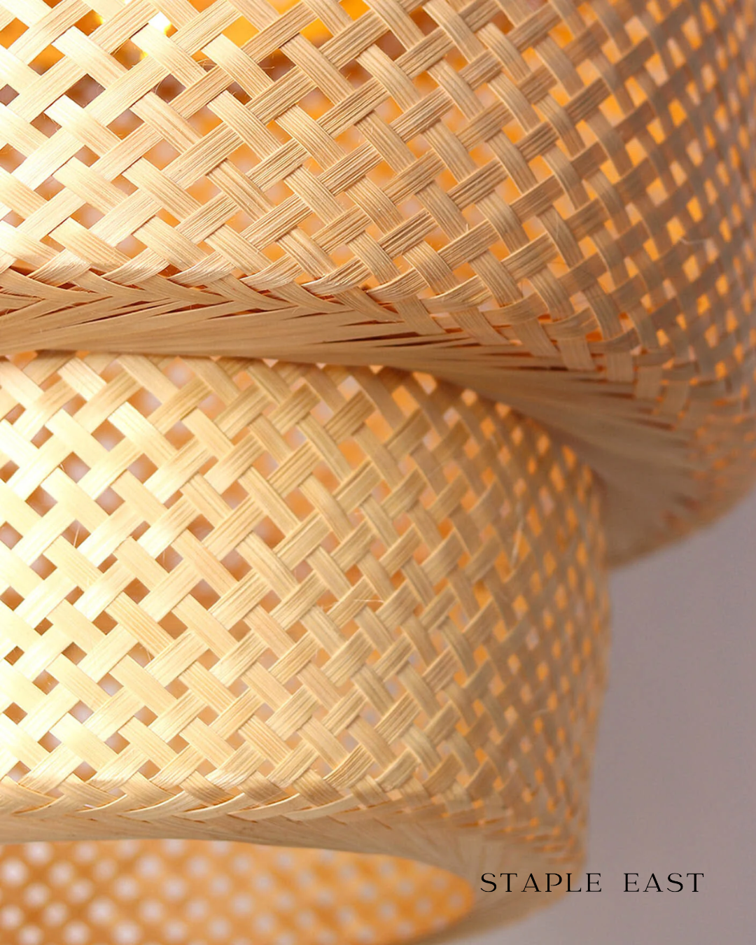 Hobo Ceiling Lamp | Bohemian Rustic Pendant Light | Rattan Hanging Lamp for Living Room
