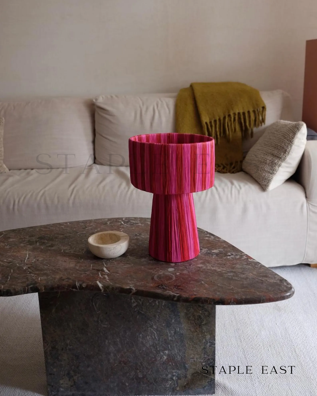 Shawty Raffia Table Lamp