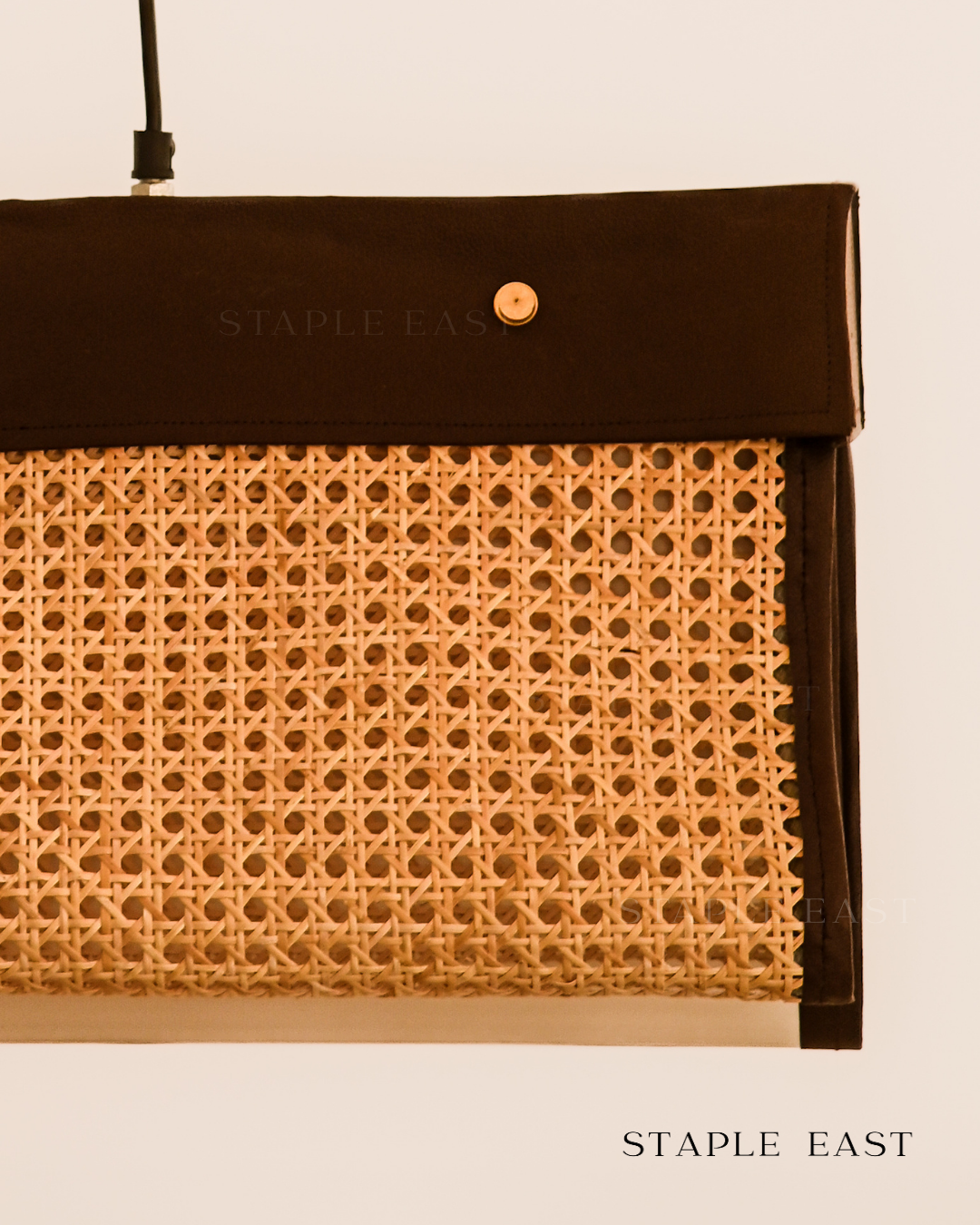 Archive Brown Ceiling Lamp | Vintage Rustic Pendant Lightt | Rattan Hanging lamp for Living Room