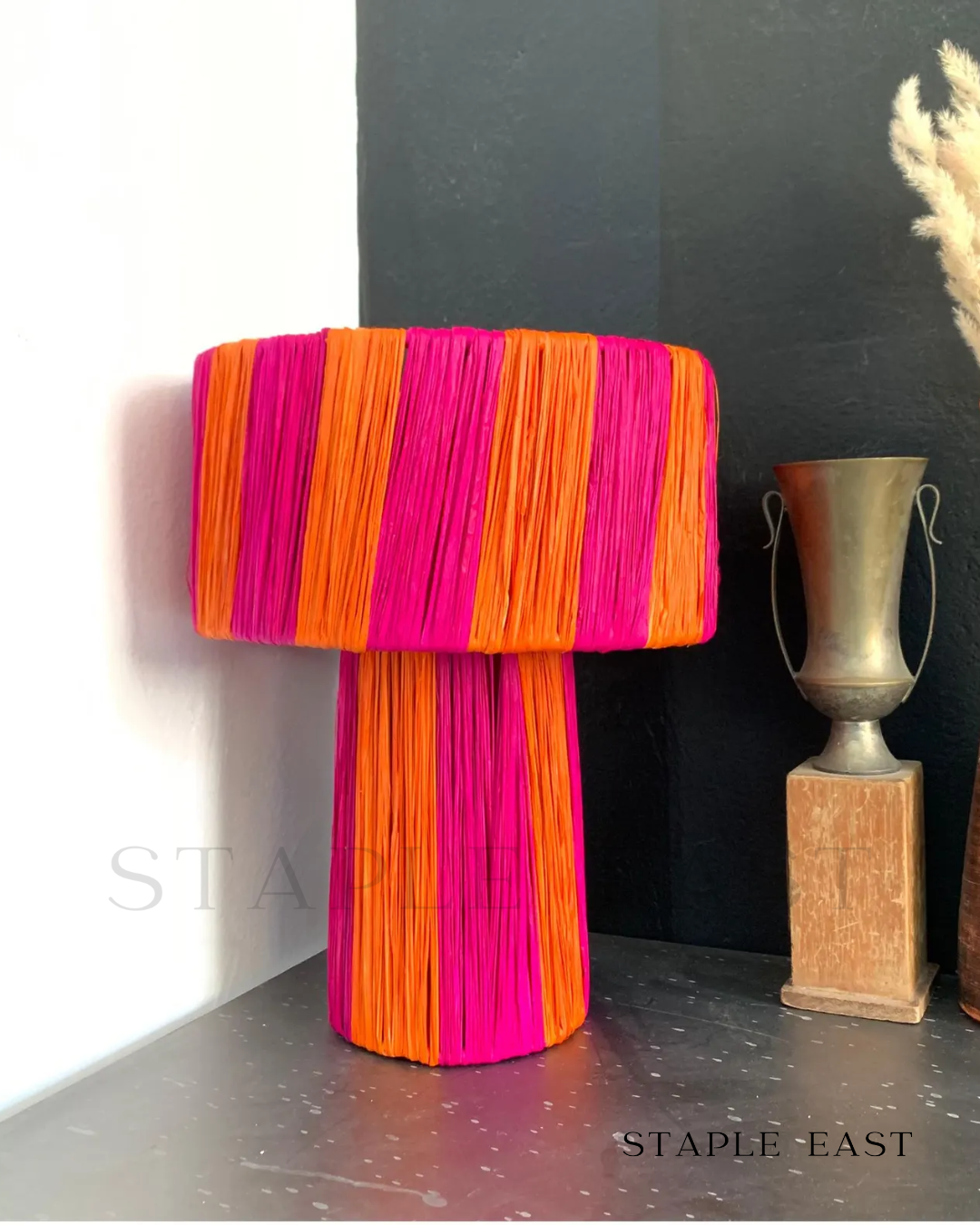 Shawty Raffia Table Lamp