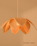 Woven Lotus Handwoven Ceiling Lamp | Traditional Pendant Light | Rattan Hanging lamp for Living Room
