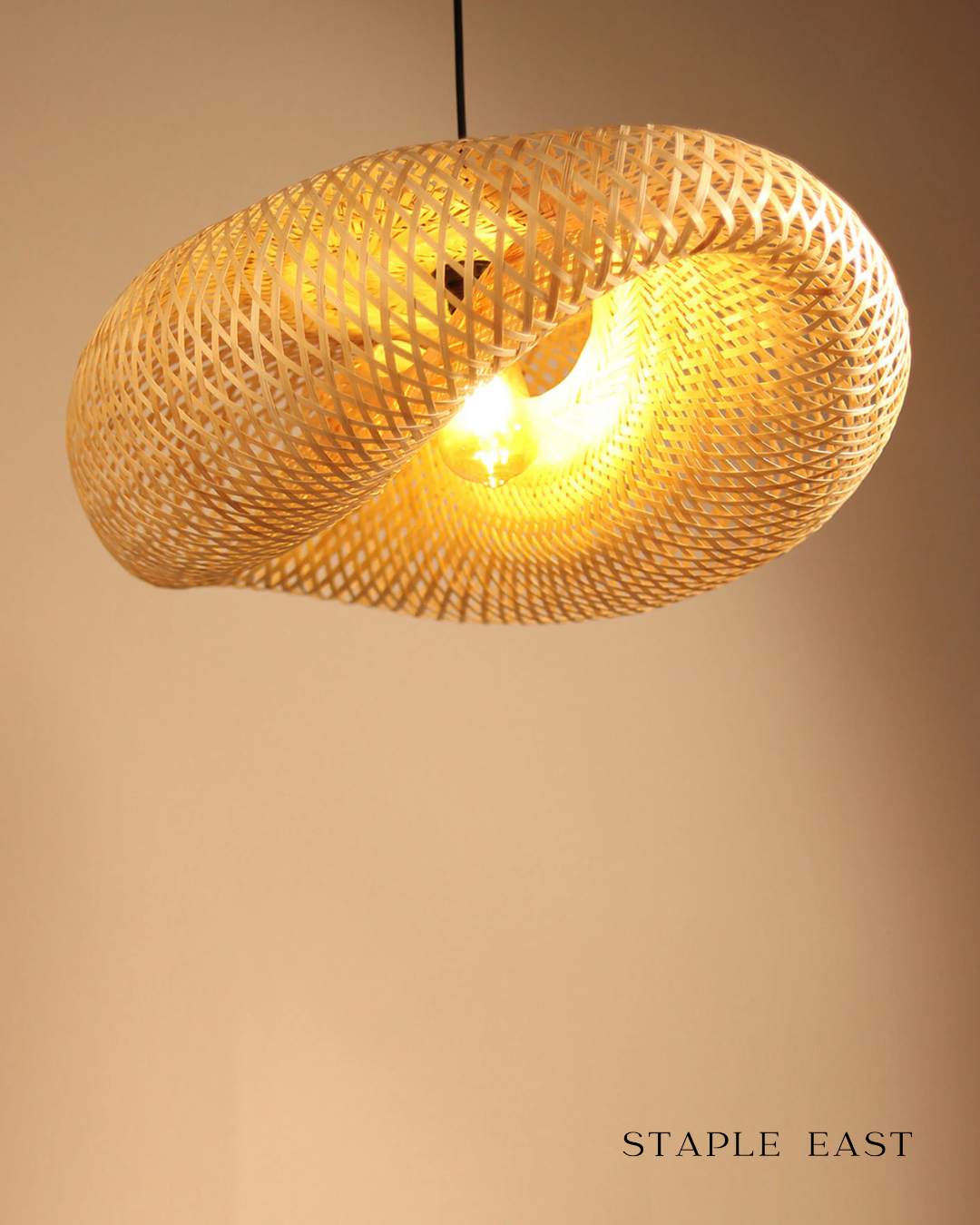 Lime Squeeze Ceiling Lamp | Vibrant Contemporary Pendant Light | Rattan Hanging Lamp for Living Room