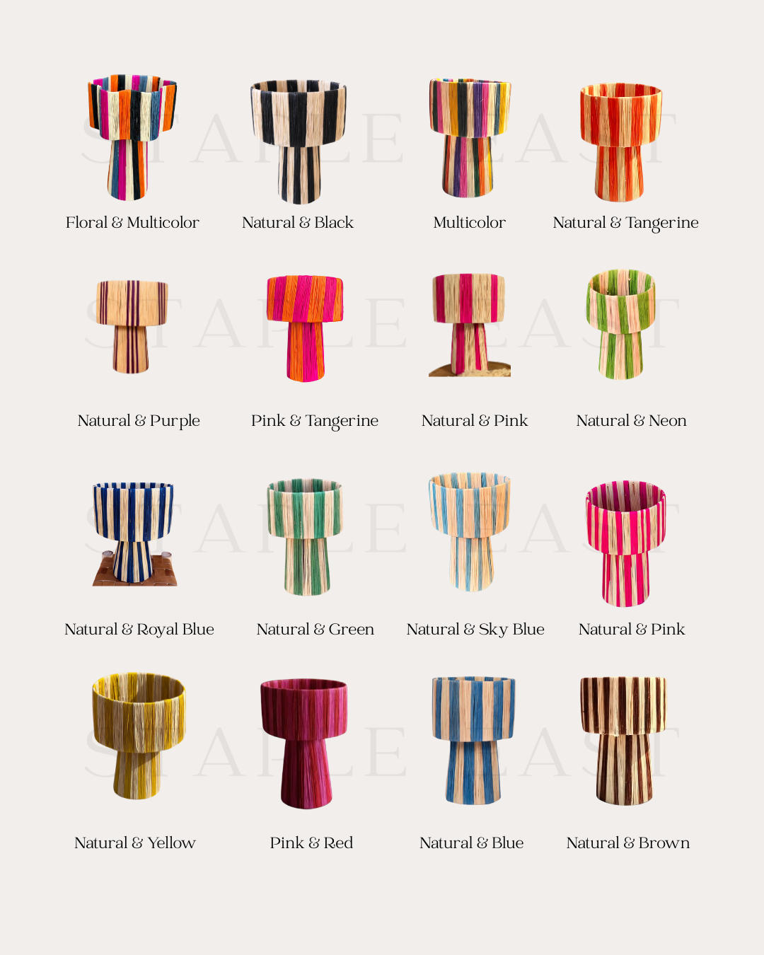 Shawty Raffia Table Lamp