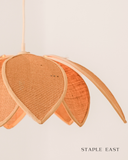 Woven Lotus Handwoven Ceiling Lamp | Traditional Pendant Light | Rattan Hanging lamp for Living Room