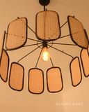 Axis Geometric Ceiling Lamp | Modern Architectural Pendant Lightt | Rattan Hanging lamp for Living Room