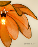 Wild Lotus Ceiling Lamp | Organic Bohemian Pendant Lightt | Rattan Hanging lamp for Living Room