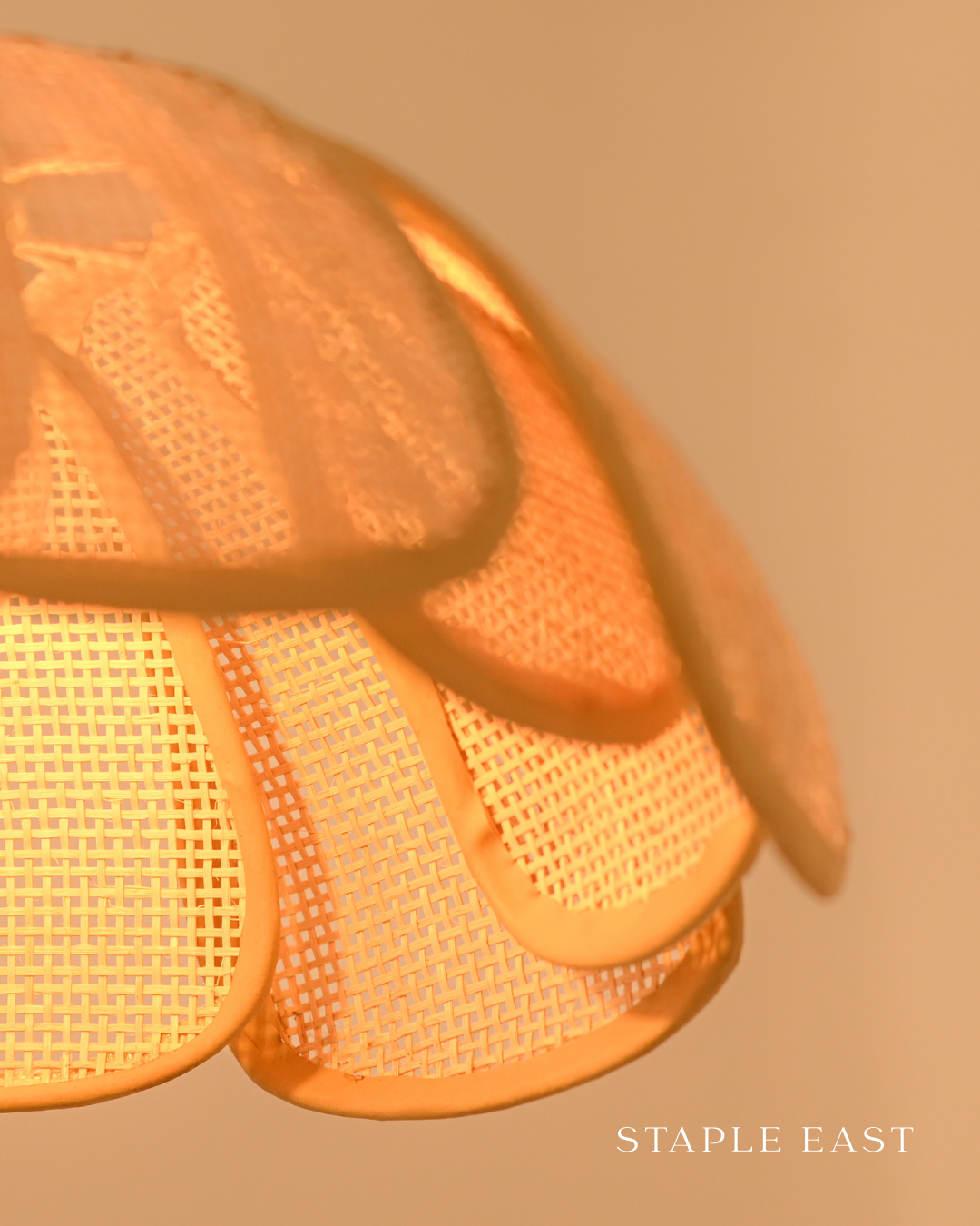Cannes Natural Rattan Ceiling Lamp | Handwoven Pendant Light | Rattan Hanging lamp for Living Room