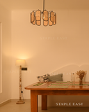 Axis Geometric Ceiling Lamp | Modern Architectural Pendant Lightt | Rattan Hanging lamp for Living Room