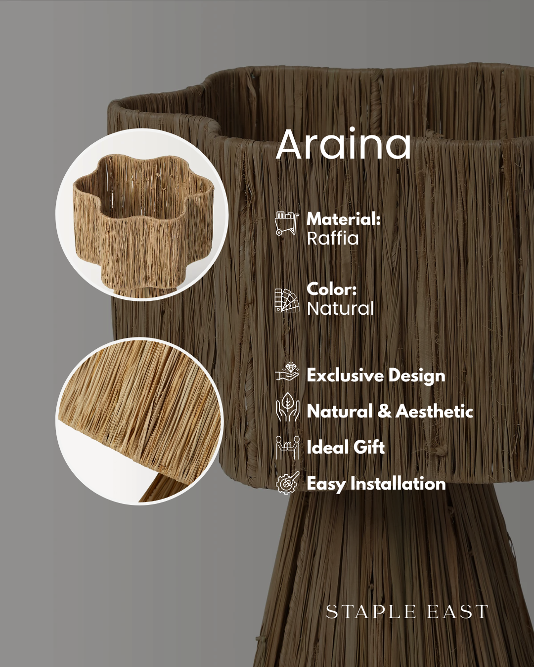 Araina Raffia Table Lamp