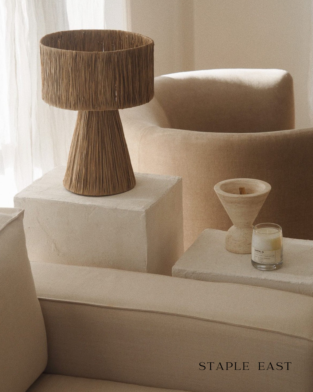 Hikari Raffia Table Lamp