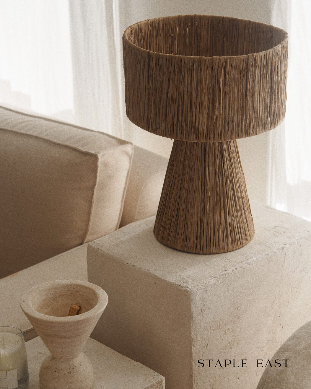 Hikari Raffia Table Lamp