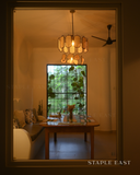 Axis Geometric Ceiling Lamp | Modern Architectural Pendant Lightt | Rattan Hanging lamp for Living Room
