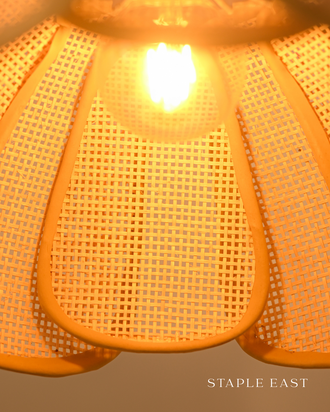 Cannes Natural Rattan Ceiling Lamp | Handwoven Pendant Light | Rattan Hanging lamp for Living Room