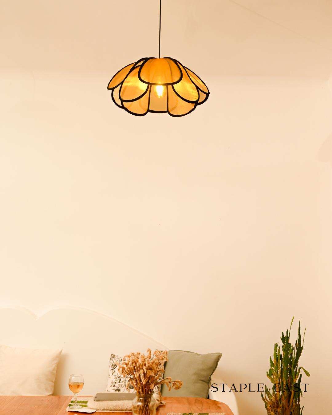 Golden Organza Ceiling Lamp