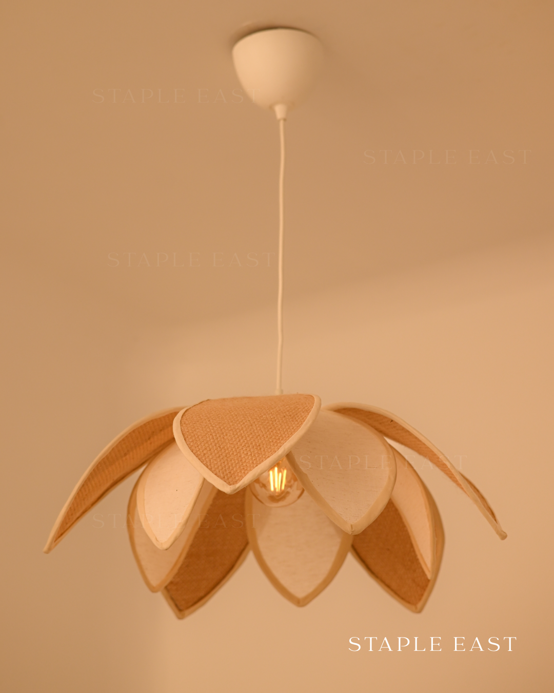 White Lotus Ceiling Lamp