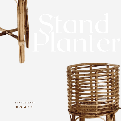 Rattan Stand Planter - Staple East